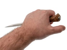 Нож Финка Дол, сталь, N690, рукоять карельская береза