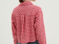 Рубашка свободного силуэта в клетку