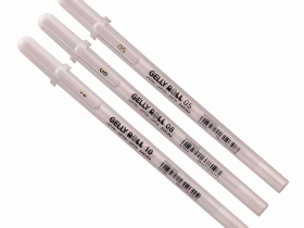 Ручка гелевая GELLY ROLL #05 белая, тонкий стержень