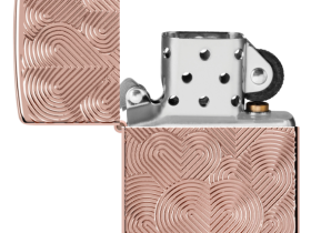 Зажигалка ZIPPO Armor® Hearts с покрытием Rose Gold, латунь/сталь, розовое золото, 38x13x57 мм