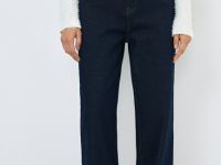 Широкие джинсы с высокой посадкой, Синий