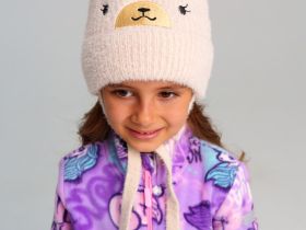 Шапка трикотажная для девочек