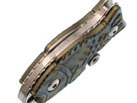 Складной нож-подвеска Sanrenmu 6171-TX, сталь Дамаск, рукоять титан