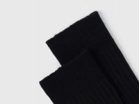 Носки в рубчик с люрексом, Черный