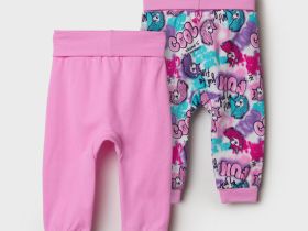 Ползунки детские трикотажные для девочек, 2 шт в комплекте