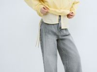 Прямые джинсы для девочек, Серый