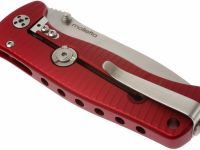 Нож складной LionSteel SR2A RS Mini, сталь Uddeholm Sleipner® Satin Finish, рукоять алюминий (Solid®), красный