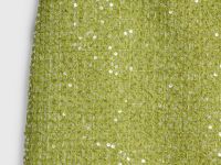 Мини-юбка из твида с пайетками, Зеленый