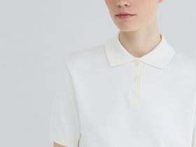 Базовый джемпер поло с коротким рукавом, Белый