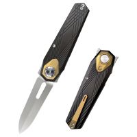 Складной нож Remette Infinite Power, сталь M390, рукоять титан, цвет черно-желтый