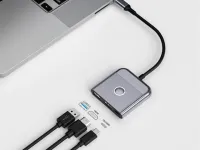 Адаптер Wiwu Travel 3 в 1 Type-C на USB 3.0/PD/HDMI (Wi-HB8002) (Grey)