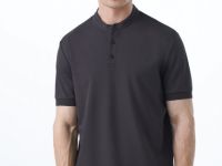 Поло с воротником-стойкой, Коричневый