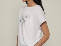 Футболка свободного силуэта с принтом