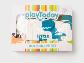 Комплект детский трикотажный для мальчиков: боди, комбинезон, нагрудник, чепчик