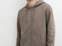 Базовая толстовка на молнии, Бежевый