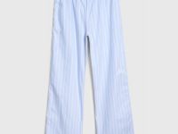 Пижамные брюки из хлопка, Голубой