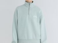 Толстовка с воротником-стойкой на молнии, Зеленый