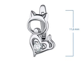 Серьги из серебра с бриллиантами э0601сг04210518