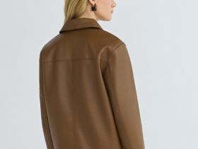 Куртка из искусственной кожи, Желтый