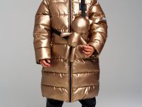 Пальто текстильное с полиуретановым покрытием для девочек