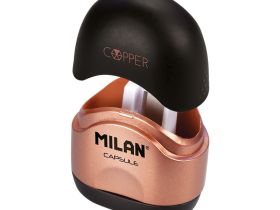 Точилка Milan "Capsule Copper" пластиковая, 1 отверстие, цвет