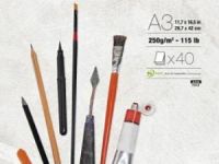 Блокнот-cклейка для различных техник рисования Clairefontaine "Paint ON" А4 40 л 250 г, натуральный