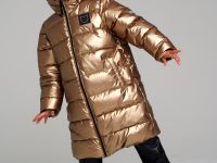 Пальто текстильное с полиуретановым покрытием для девочек