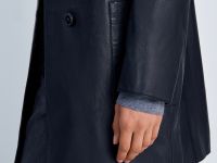 Тренч из натуральной кожи