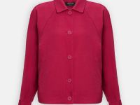 Жакет с добавлением льна и отложным воротником