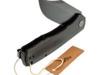 Складной нож Petrified Fish Victor Black, сталь K110, рукоять микарта