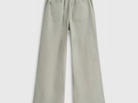 Широкие джинсы для девочек, Зеленый