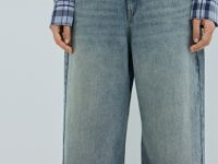 Джинсы со средней посадкой, Голубой