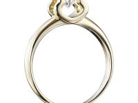 Классическое кольцо из желтого золота с бриллиантом э0301кц06200855