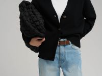 Кардиган свободного кроя с v-вырезом