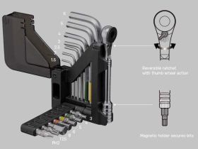 Набор инструментов компактный Topeak OMNI TOOLCARD (черный)