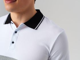 Джемпер трикотажный с воротником поло для мужчин