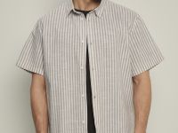 Рубашка с коротким рукавом в полоску