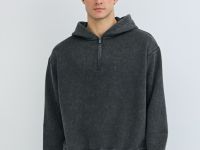 Худи c эффектом стирки, Серый