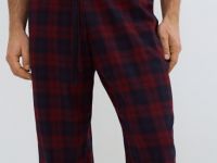 Брюки пижамные в клетку, Синий