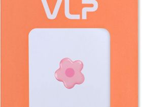 Наклейка VLP 3D розовый цветок