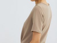 Футболка с драпировкой, Коричневый