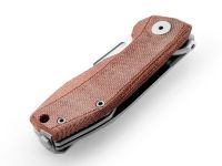 Складной нож LionSteel NANO, сталь MagnaCut, рукоять титан/микарта, коричневый