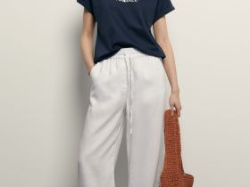 Футболка из мерсеризованного хлопка с принтом