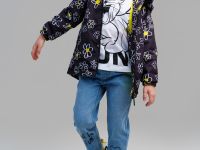 Куртка текстильная с полиуретановым покрытием для девочек (ветровка)