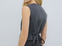 Жилет из поливискозы, Серый