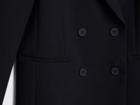 Двубортный жакет, Черный