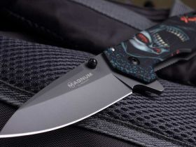 Складной нож Boker Screaming Skull, сталь 440А, рукоять нержавеющая сталь
