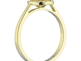 Классическое кольцо из желтого золота с бриллиантами э0301кц05160500