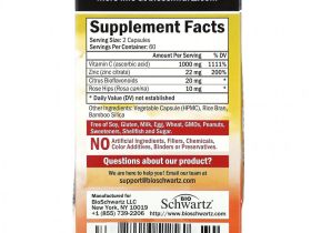 BioSchwartz, комплекс с витамином С, цинком, биофлавоноидами и шиповником, 120 капсул