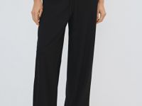 Прямые брюки с эластичным поясом, Черный